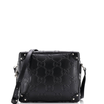 Gucci Trunk Shoulder Bag GG Embossed Leather