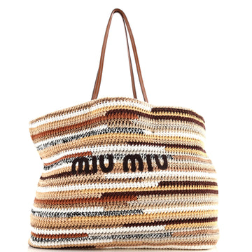 Miu Miu Logo Tote Crochet