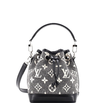 Louis Vuitton Noe NM Handbag Monogram Jacquard Denim Nano