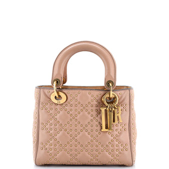 Christian Dior Supple Lady Dior Bag Cannage Studded Lambskin Mini
