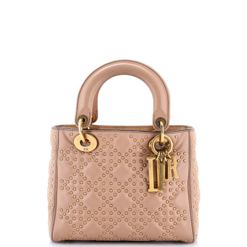Christian Dior Supple Lady Dior Bag Cannage Studded Lambskin Mini