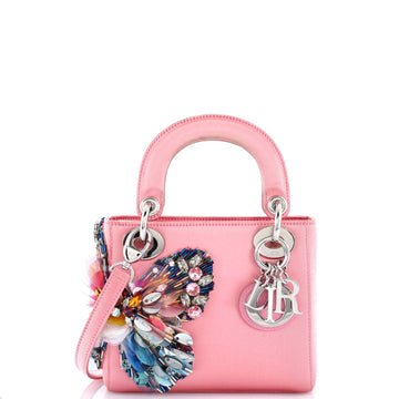 Christian Dior Lady Dior Bag Embellished Satin Mini