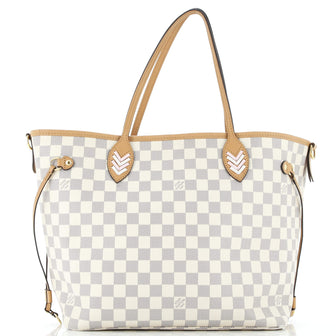 Louis Vuitton Neverfull NM Tote Damier with Braided Detail MM