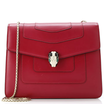 Bvlgari Serpenti Forever Square Shoulder Bag Leather Medium