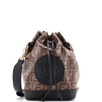 Fendi Mon Tresor Bucket Bag Zucca Coated Canvas Small