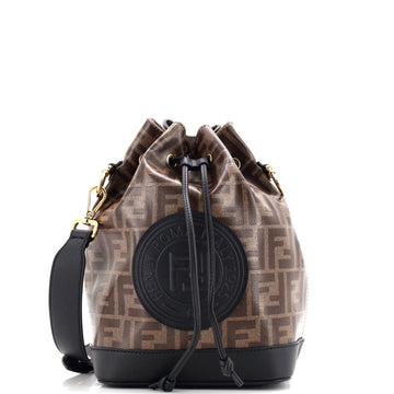 Fendi Mon Tresor Bucket Bag Zucca Coated Canvas Small