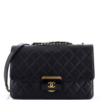 Chanel Beauty Lock Flap Bag Quilted Sheepskin Large