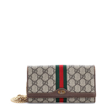 Gucci Ophidia Chain Wallet GG Coated Canvas