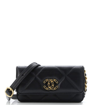 Chanel 19 Clutch With Chain Quilted Lambskin