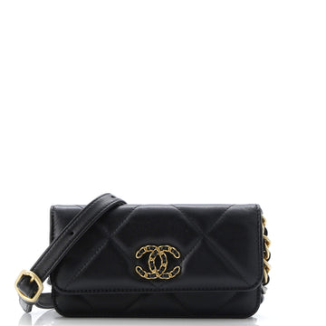 Chanel 19 Clutch With Chain Quilted Lambskin