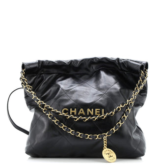 Chanel 22 Chain Hobo Quilted Calfskin Small