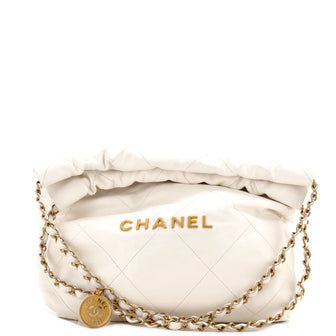 Chanel 22 Chain Hobo Quilted Calfskin Small