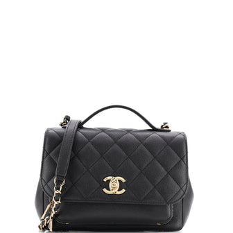 Chanel Business Affinity Flap Bag Quilted Caviar Small