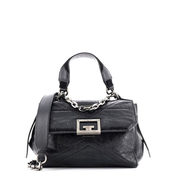 Givenchy ID Flap Bag Crinkled Glazed Leather Small Black 3479603
