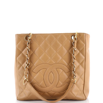 Chanel Petite Shopping Tote Quilted Caviar