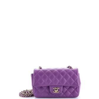 Chanel Classic Single Flap Bag Quilted Lambskin Mini