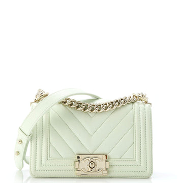 Chanel Boy Flap Bag Chevron Caviar Small