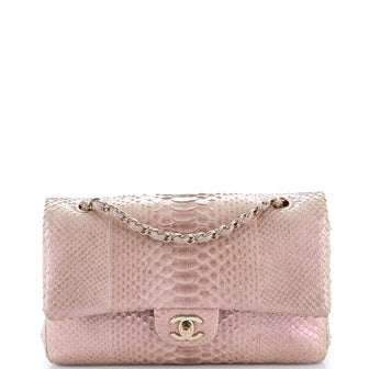 Chanel Classic Double Flap Bag Iridescent Python Medium