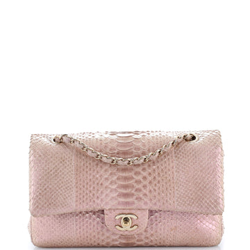 Chanel Classic Double Flap Bag Iridescent Python Medium