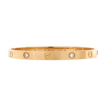 Cartier Love 4 Diamond Bracelet 18K Yellow Gold with Diamonds