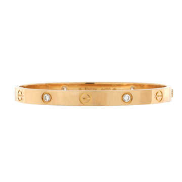 Cartier Love 4 Diamond Bracelet 18K Yellow Gold with Diamonds