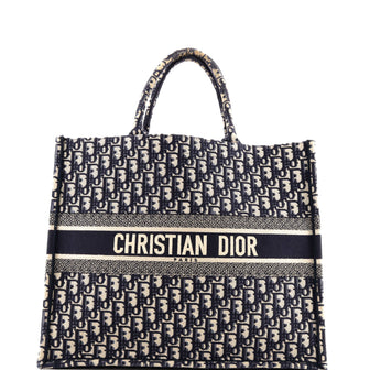 Christian Dior Book Tote Oblique Canvas Large