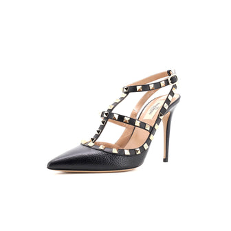 Valentino Garavani Women's Rockstud Ankle Strap Pumps Leather 100