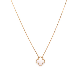Van Cleef & Arpels Vintage Alhambra Pendant Necklace 18K Yellow Gold and Mother of Pearl