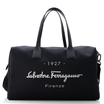 Salvatore Ferragamo 1927 Convertible Duffle Bag Canvas with Leather