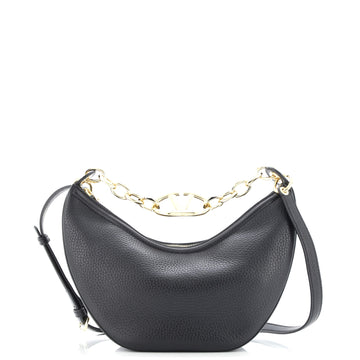 Valentino Garavani Vlogo Moon Hobo Leather Small