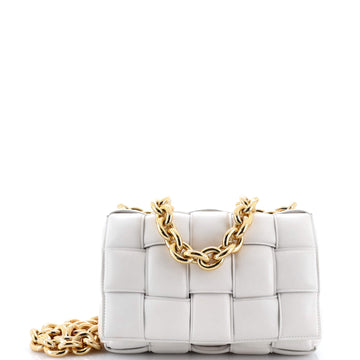 Bottega Veneta Cassette Chain Crossbody Bag Padded Maxi Intrecciato Leather