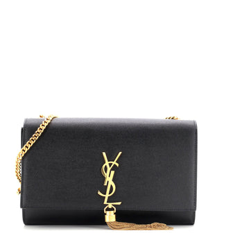 Saint Laurent Classic Monogram Tassel Crossbody Bag Leather Medium