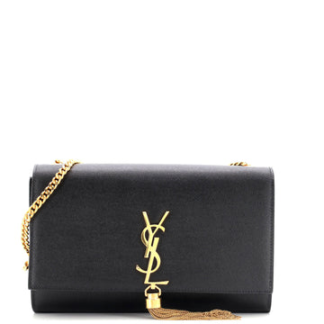 Saint Laurent Classic Monogram Tassel Crossbody Bag Leather Medium