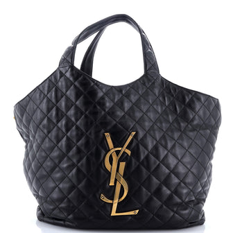 Saint Laurent Icare Shopping Tote Quilted Leather Maxi