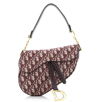 Christian Dior Saddle Handbag Oblique Canvas Medium