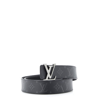 Louis Vuitton LV Line Reversible Belt Monogram Eclipse Canvas and Leather Wide