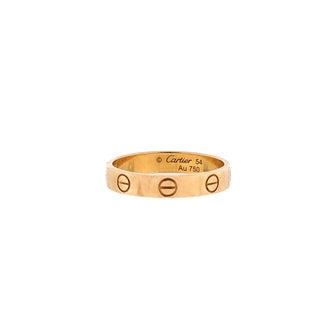 Cartier Love Wedding Band Ring 18K Yellow Gold