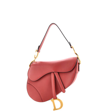 Christian Dior Saddle Handbag Leather Medium
