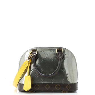 Louis Vuitton Alma Handbag Limited Edition Metallic Monogram Vernis and Monogram Canvas BB