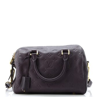Louis Vuitton Speedy Bandouliere Bag Monogram Empreinte Leather 25