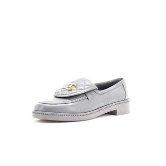 Chanel Women's CC Loafers Quilted Leather