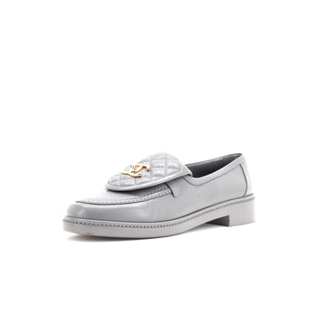 Chanel Women's CC Loafers Quilted Leather
