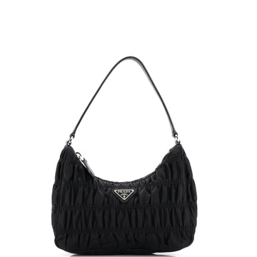 Prada Hobo Tessuto Gaufre with Saffiano Mini