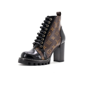 Louis Vuitton Women's Star Trail Ankle Boots Monogram Canvas with Patent