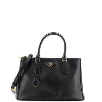 Prada Double Zip Lux Tote Saffiano Leather Small
