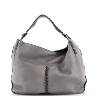 Bottega Veneta Open Hobo Cervo with Intrecciato Detail Medium