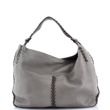 Bottega Veneta Open Hobo Cervo with Intrecciato Detail Medium