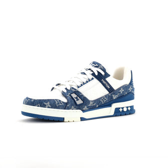 Louis Vuitton Men's LV Trainer Sneakers Monogram Empreinte Leather and Monogram Denim