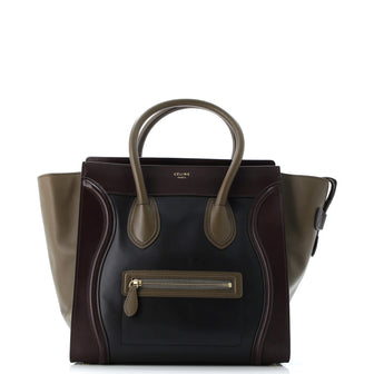 Celine Tricolor Luggage Bag Leather Mini
