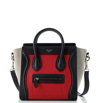Celine Tricolor Luggage Bag Leather Nano